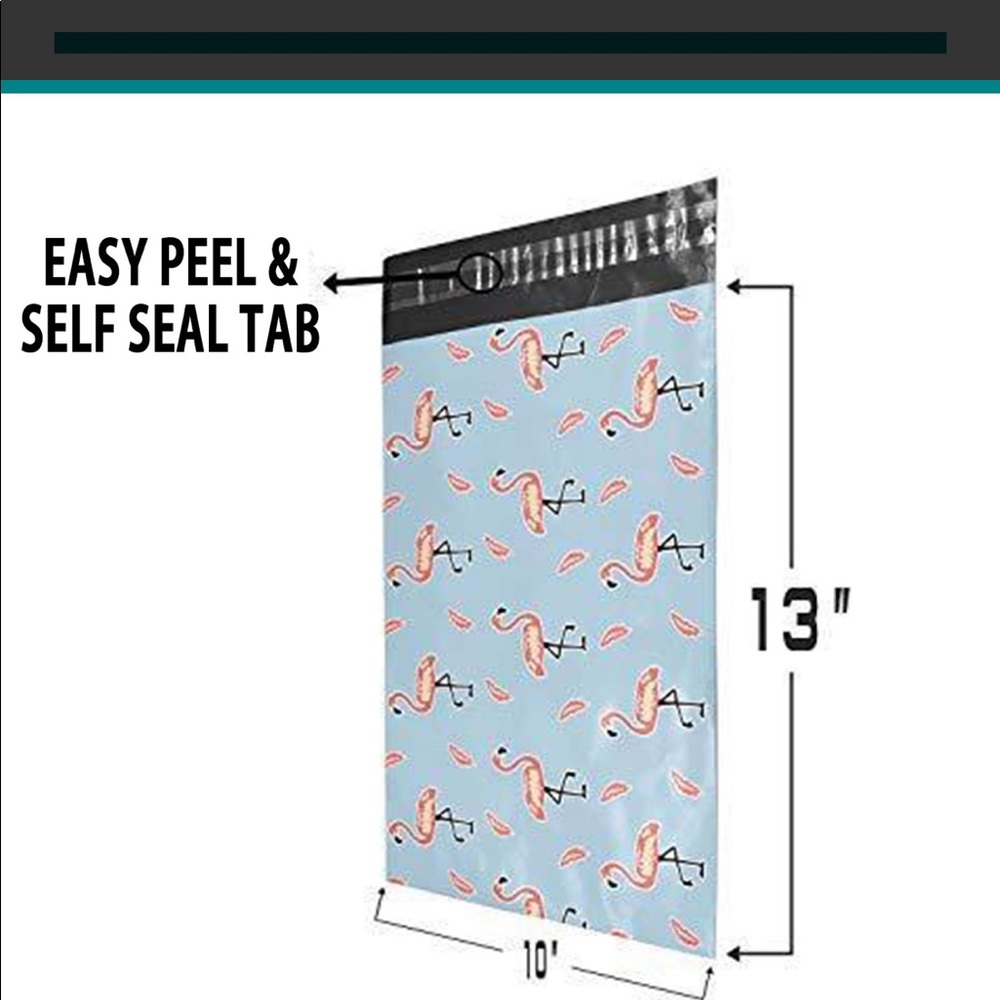 50 10X13 Flamingo Poly Mailers CLEARANCE - Picture 5 of 5